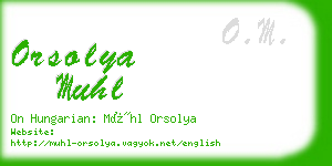 orsolya muhl business card